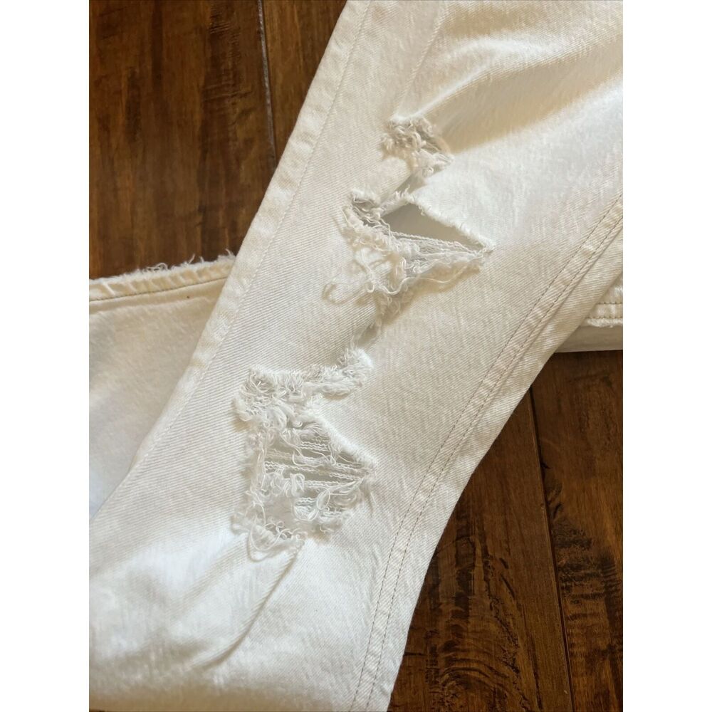 New Abercrombie & Fitch Simone White High-Rise Jeans Pants Stretch Size 00 24 - Picture 12 of 12